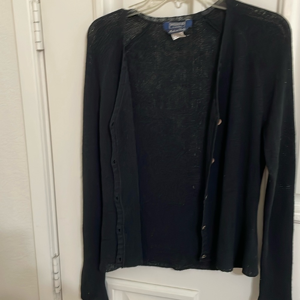 Max Mara sheer cardigan sweater Sz L